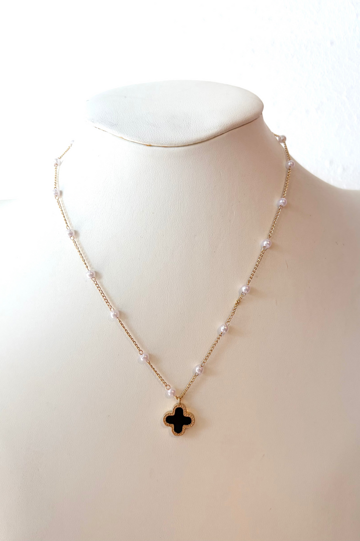 Dual Sided Clover Necklace, adeline boutique, dallas boutique, boutique