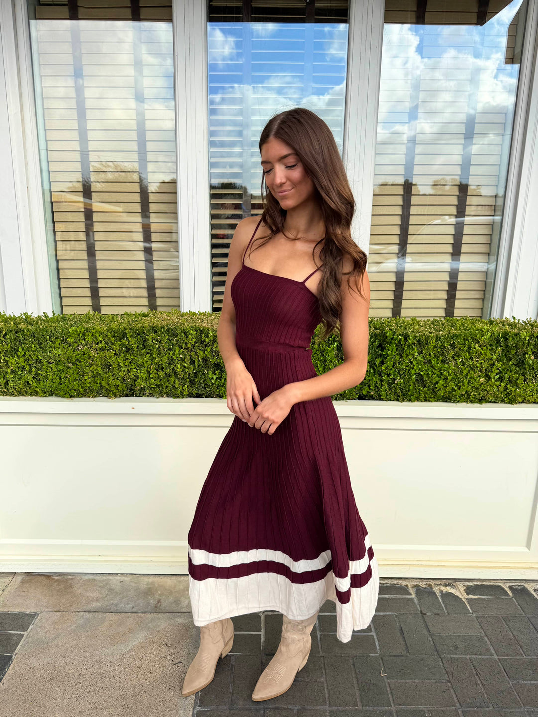 Sideline Strut Maxi Dress