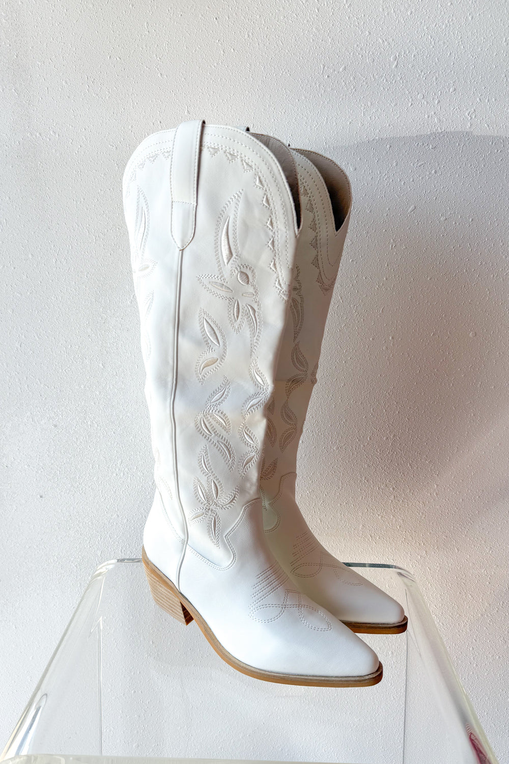Enora Cowboy Boots, White Boots, Western Boots, Boots, Shoes, Knee High Boots, Adeline Boutique, Dallas Boutique, Cowboy Boots