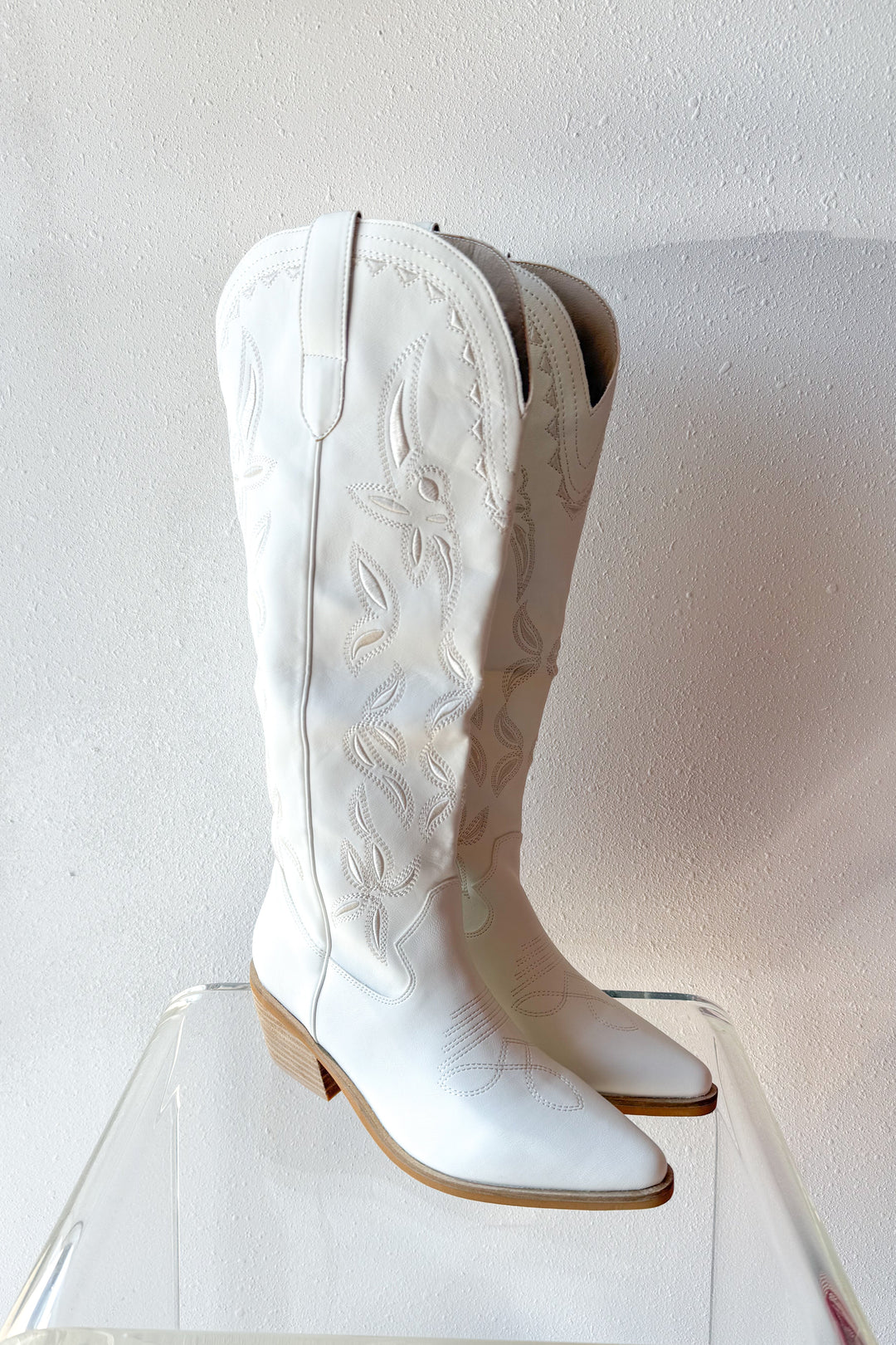 Enora Cowboy Boots, White Boots, Western Boots, Boots, Shoes, Knee High Boots, Adeline Boutique, Dallas Boutique, Cowboy Boots