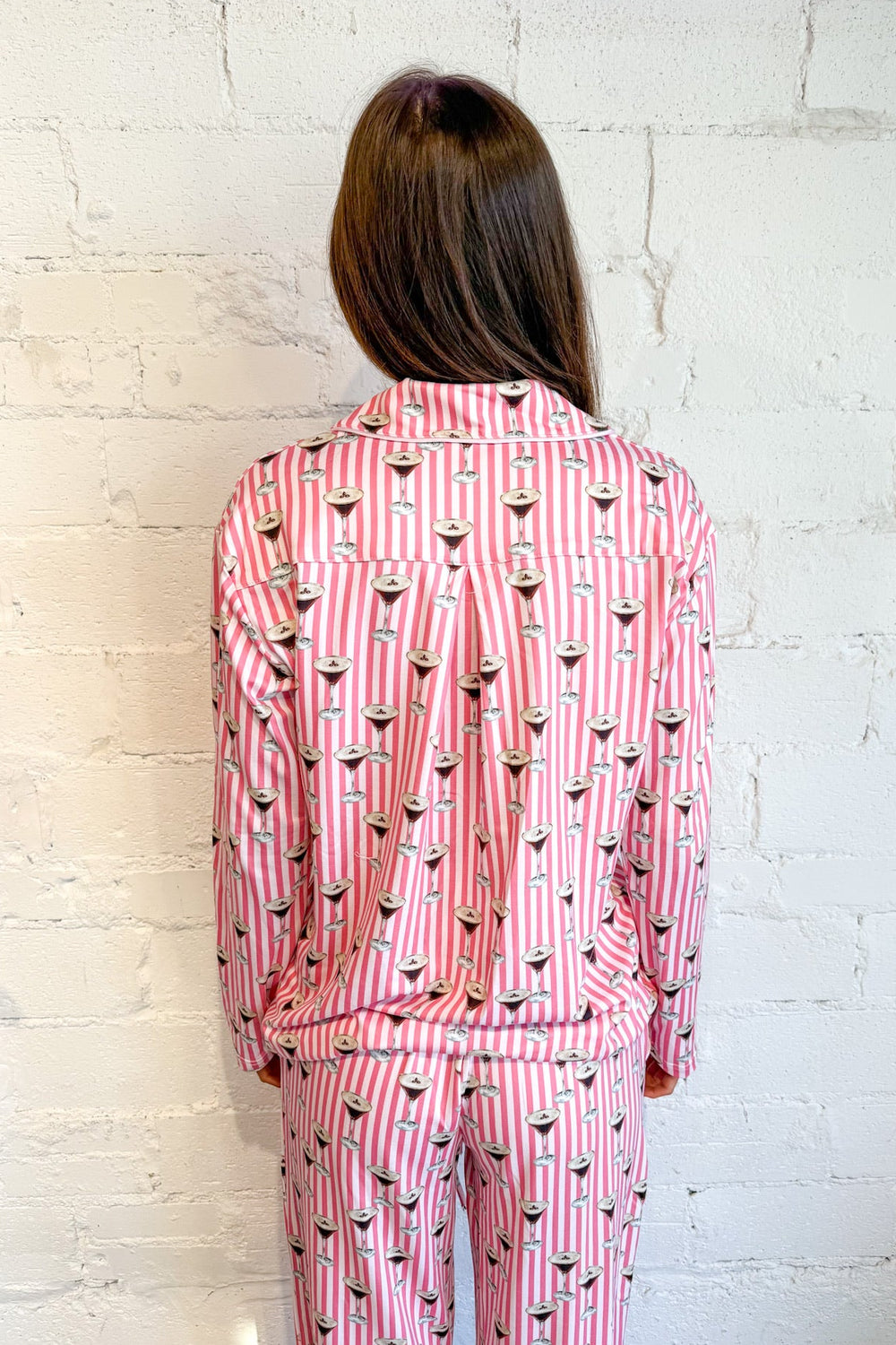 Espresso Martini PJ Top, Pajama Top, Espresso Pajamas, Pjs, Loungewear, Adeline Boutique, Dallas Boutique