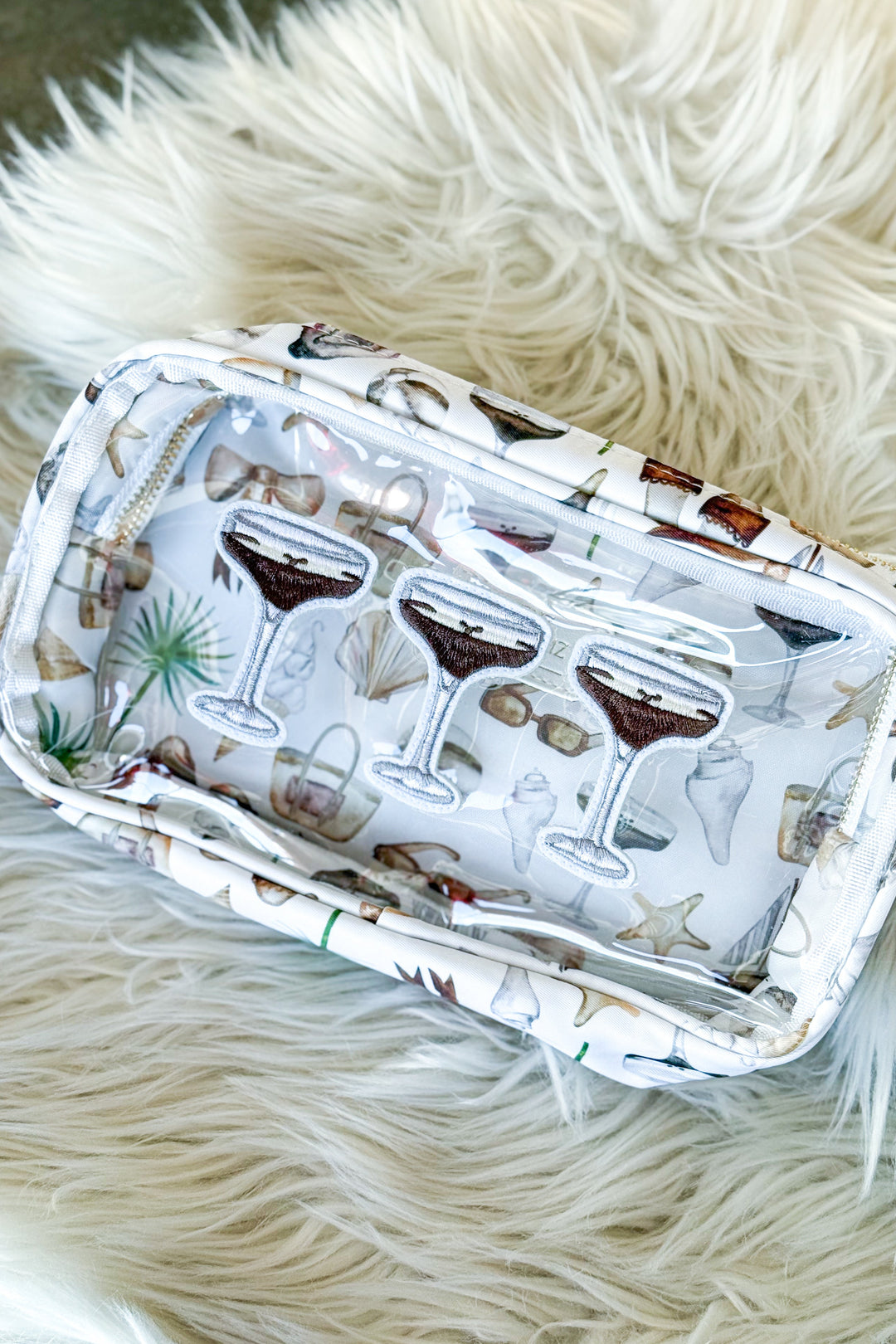 Espresso Martinis Clear Bag, Espresso Bag, Bags, Accessories, Travel Bag, Adeline Boutique, Dallas Boutique, Boutique Accesories