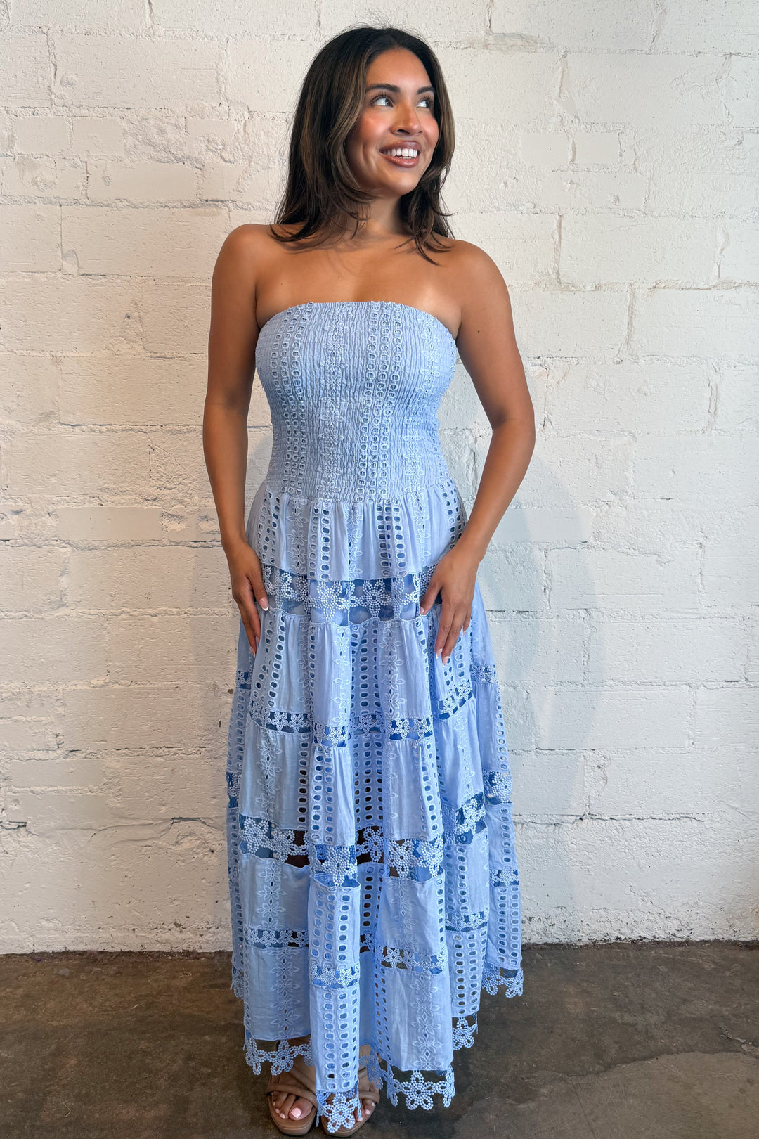 Evelyn Eyelet Maxi Dress Evelyn Eyelet Maxi Dress