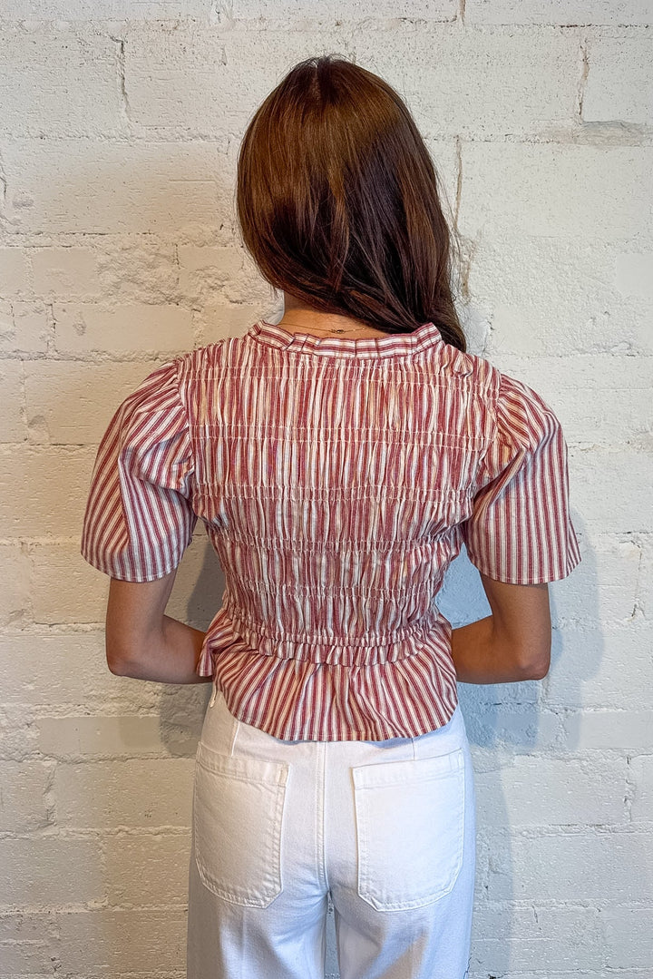 Fern Top, Striped Top, Spring and Summer Tops, Tops, Adeline Boutique, Dallas Boutique, 4th of July Styles, Blouses