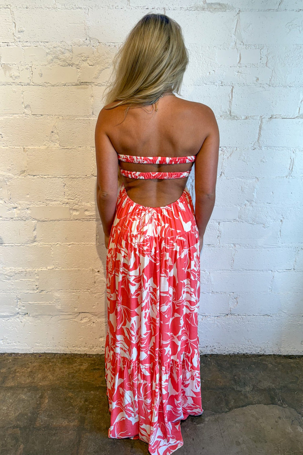 Fiery Floral Maxi Dress, Maxi Dress, Vacation Dress, Sundress, Adeline Boutique, Dallas Boutique, Boutique Dresses