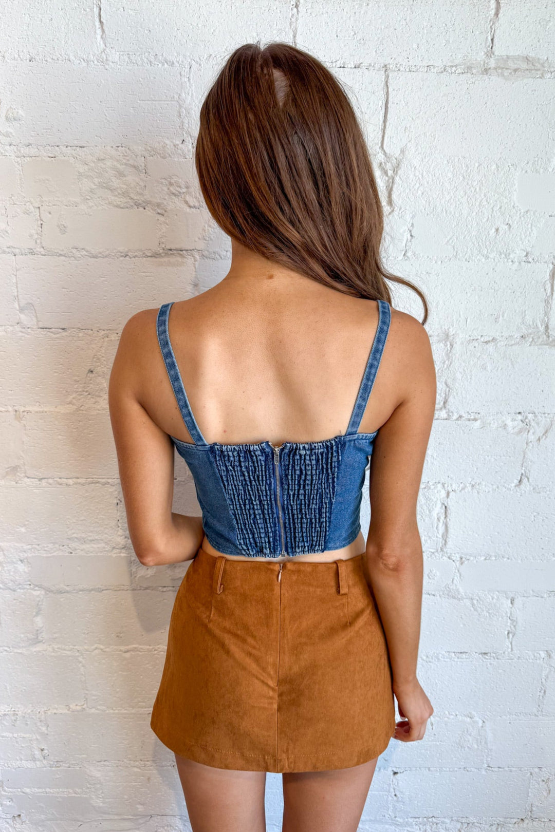 Fitted & Fierce Denim Top, Denim Corset Top, Denim, Tops, Country Concert Outfit, Rodeo Outfit, Adeline Boutique, Dallas Boutique, Texas Boutique