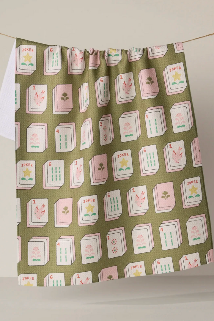 Flower Tiles Tea Towel, adeline boutique, dallas boutique, boutique