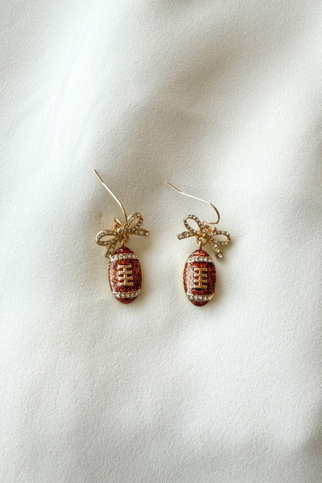 Football & Bow Earrings, Earrings, Adeline Boutique, Game Day Outfits, Dallas Boutique, Jewelry