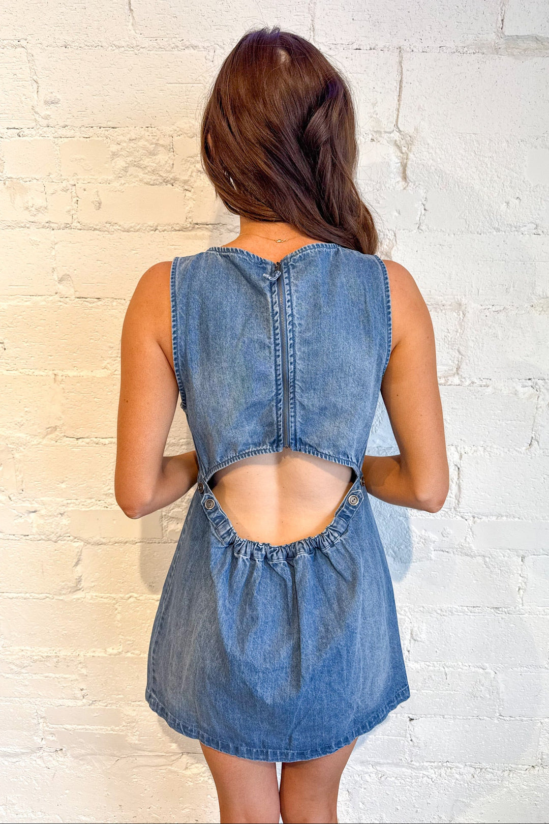 Free People Atlas Denim Mini Dress, Denim Dress, Denim, Women's Dresses, Adeline Boutique, Dallas Boutique, Country Concert Dress, Rode Outfit