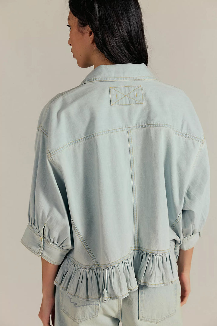 Free People Bailey Denim Shirt, Denim Shirt, Shirt, Denim, Adeline Boutique, Dallas Boutique, Free People, Women's Boutique