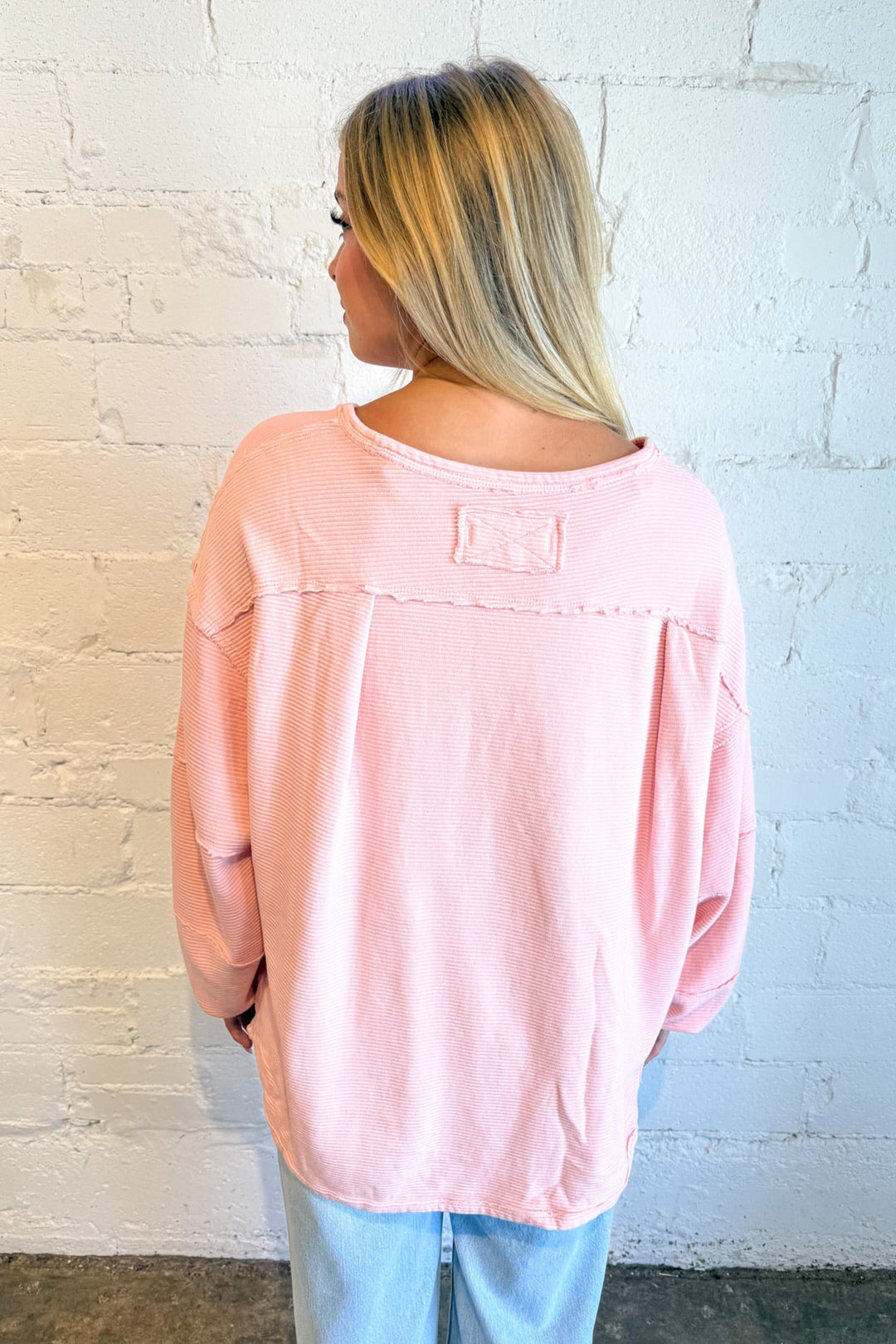 Free People Blossom Total Eclipse Tee, Long Sleeve, Back To School Tops, Basic Top, Crewneck, Adeline Boutique, Dallas Boutique