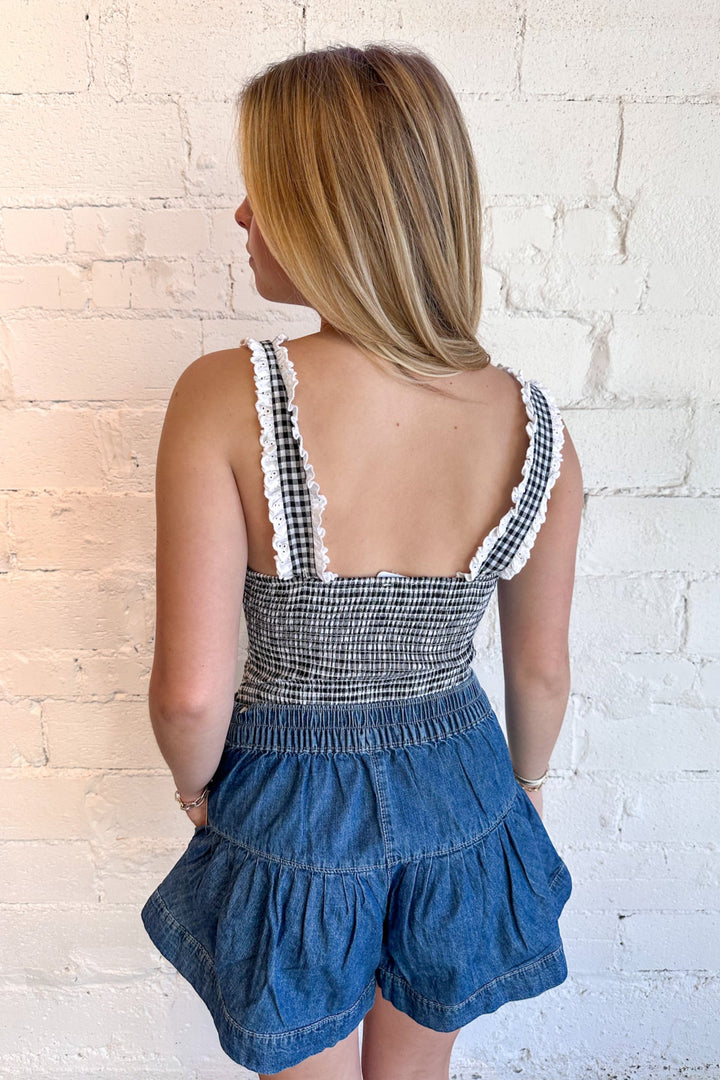 Free People Cassie Bodysuit, Bodysuit, Gingham Top, Tops, Adeline Boutique, Boutique Clothing