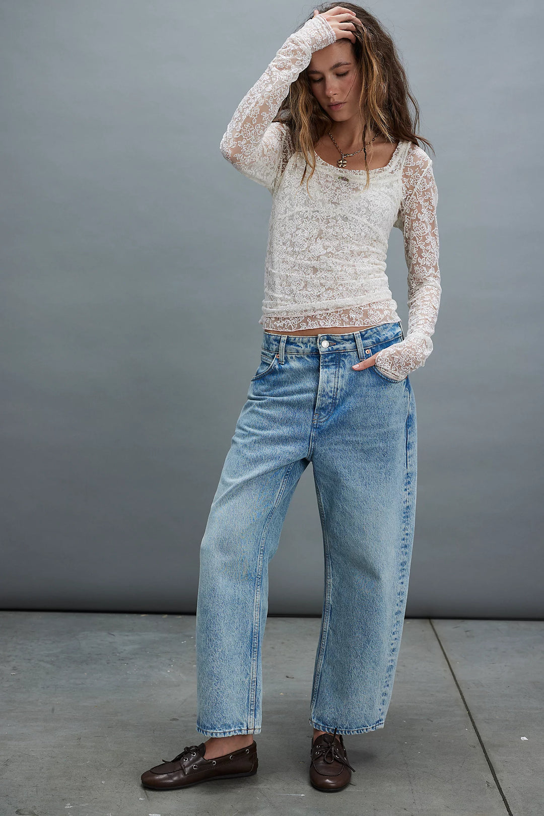 Free People Deep Trance Dropped BF Jean, Jean, Free People Jeans, Barrel Jeans, Fall Styles, Adeline Boutique, Dallas Boutique, Texas Boutique