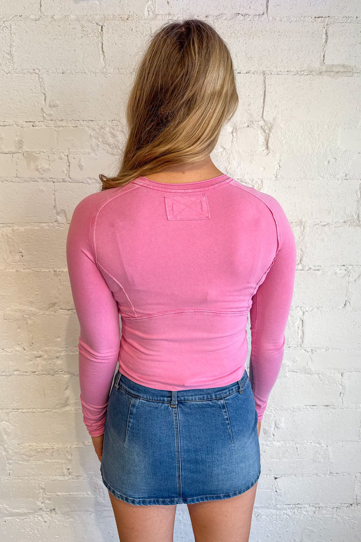 Free People Double Bubble Protagonist Long Sleeve Tee, Free People, Basic Tops, Tops, Long Sleeve Crop Top, Crop Top, Adeline Boutique, Dallas Boutique, Women's Clothing Boutique