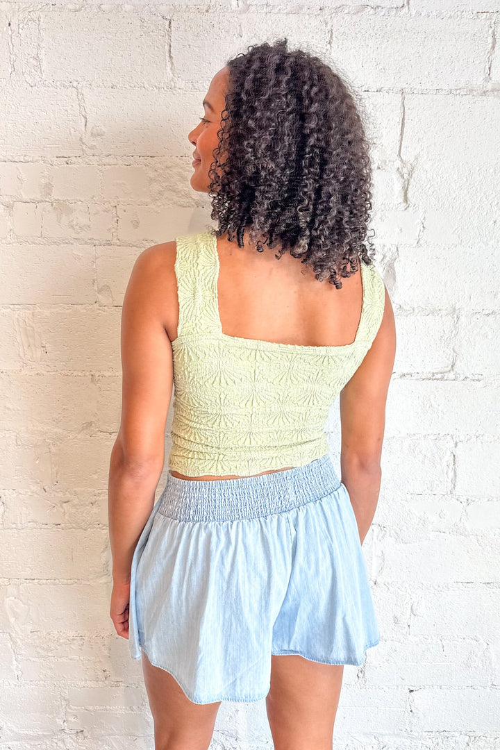 Free People Fresh Green Love Letter Cami, Tank Tops, Tops, Basic Tops, Adeline Boutique, Dallas Boutique, Women's Clothing Boutique, St. Patty's Outfit, Green Tank