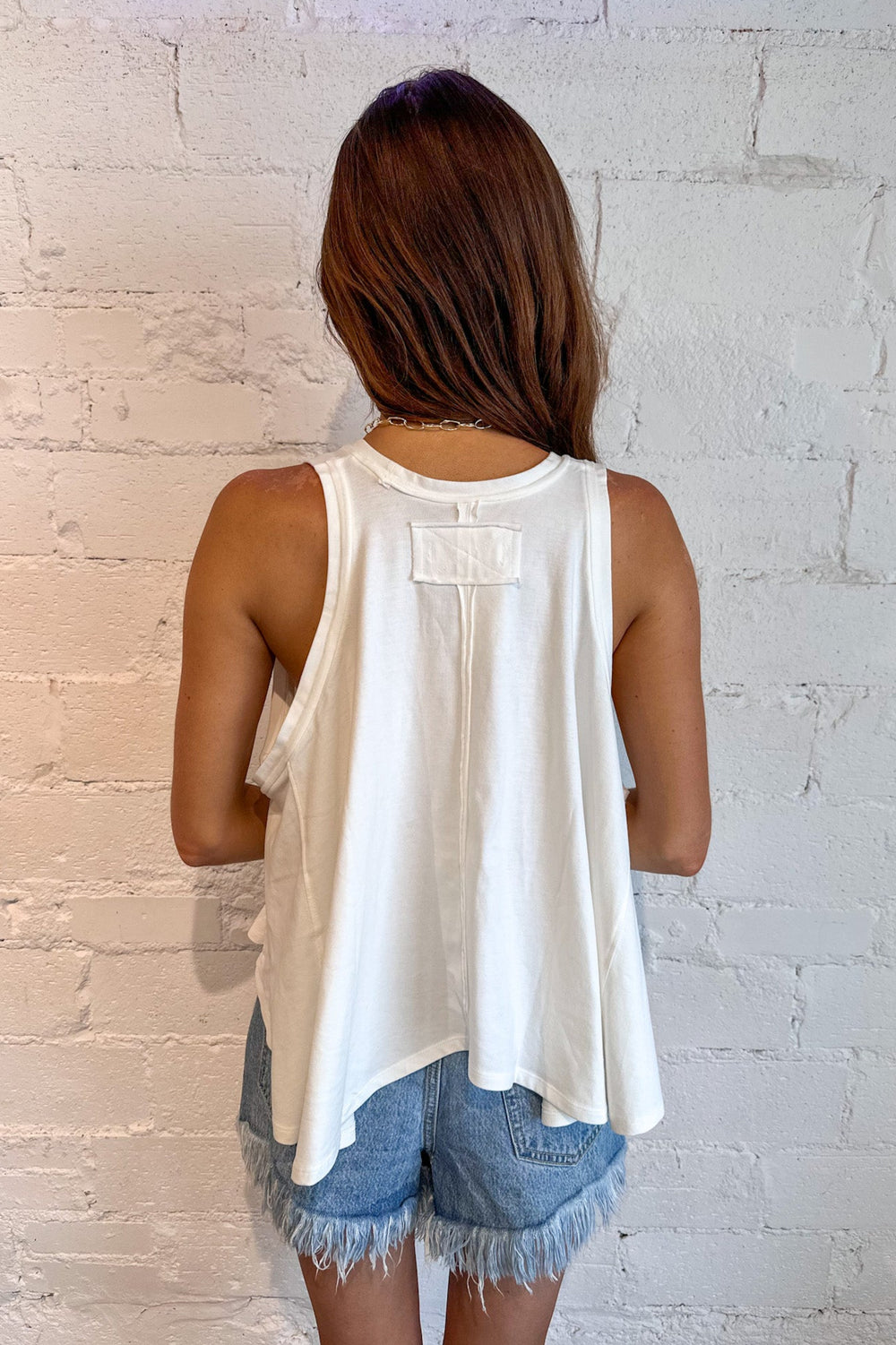 Free People Hialeah Tee, White Tee, Basic Tee, Basic Top, Tank Top, Summer Tops, Swim Cover Up, Dallas Boutique, Adeline Boutique, Boutiques