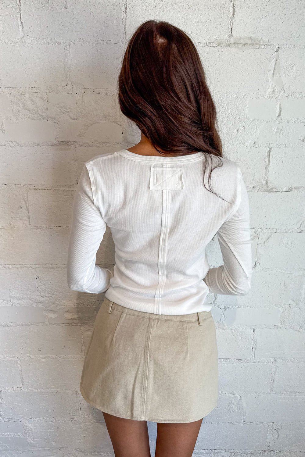 Free People Jamie Henley, Henley Top, Basic Tops, Adeline Boutique, Dallas Boutique, Women's Clothing Boutique, Long Sleeve Top