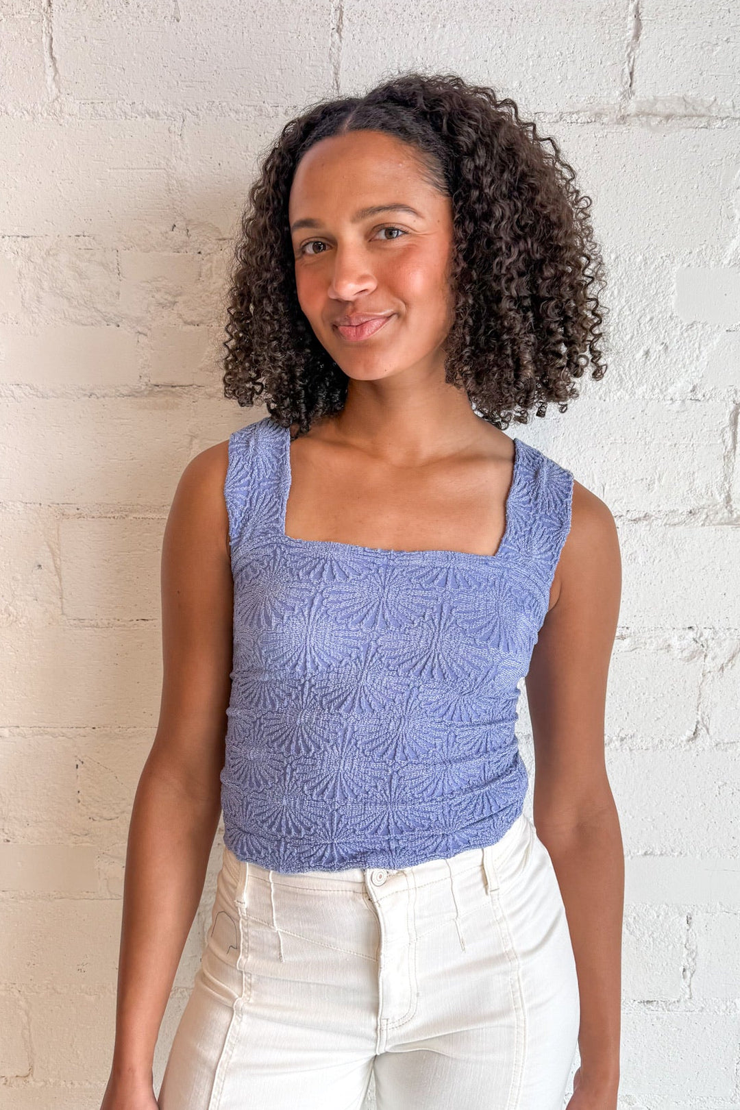 Free People Love Letter Cami Peri, Free People Tank Top, Basic Tank Tops, Spring and Summer Styles, Vacation Tops, Adeline Boutique, Dallas Boutique, Women's Clothing Boutique