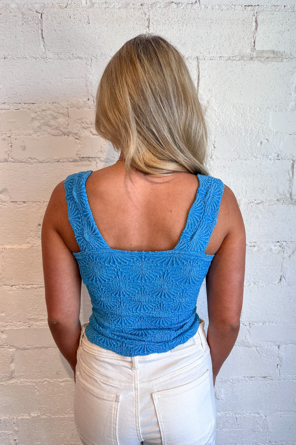 Free People Love Letter Camin in Hawaiian Ocean, Tank Top, Basic Top, Adeline Boutique, Dallas Boutique, Summer Tops