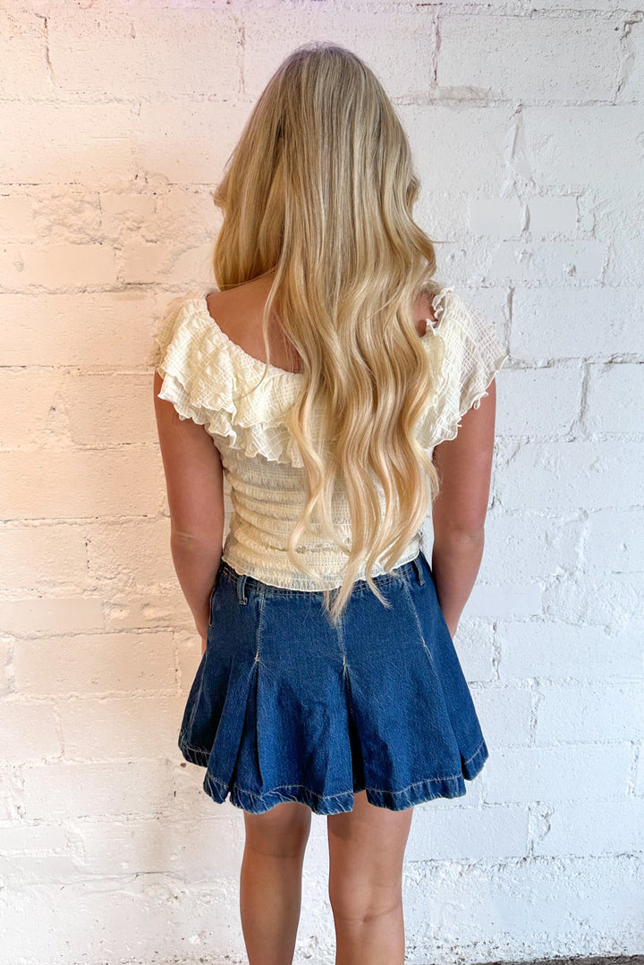 Free People Love You More Tee, Rodeo Outfit, Adeline Boutique, Ruffle Tank, Tank Top, Tops