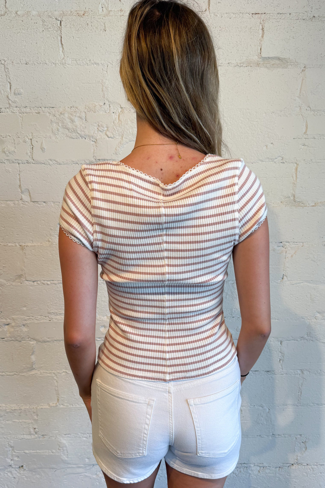 Free People Most Wanted Striped Cardi Back, adeline boutique, dallas boutique, boutique