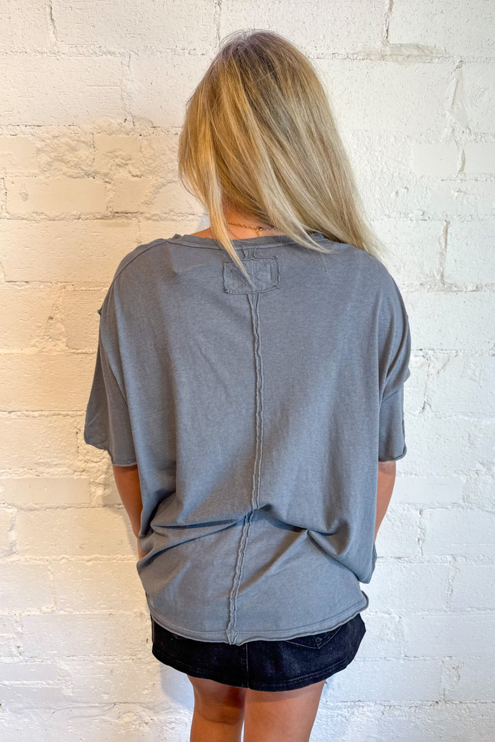 Free People Nina Tee, Basic Top, Short Sleeve Tops, Oversized Tee, Adeline Boutique, Dallas Boutique, Free People Tops