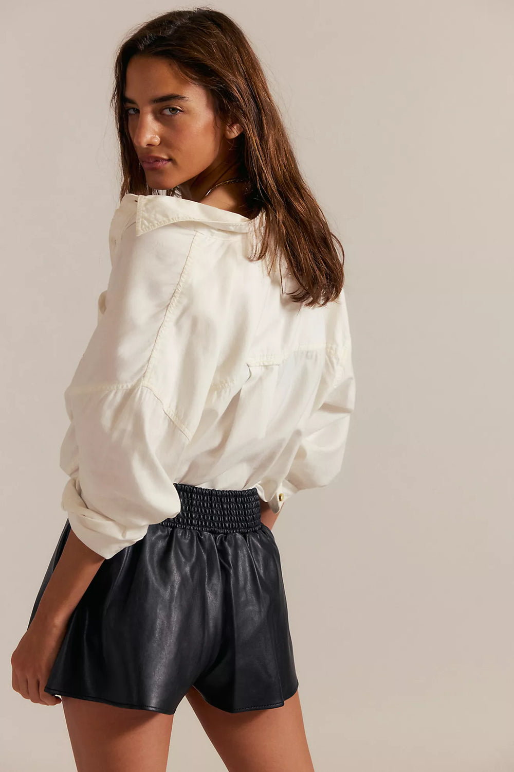 Free People Paradise Found Vegan Skort, Leather Skort, Bottoms, Game Day Styles, Adeline Boutique, Leather Skirt, Dallas Boutique