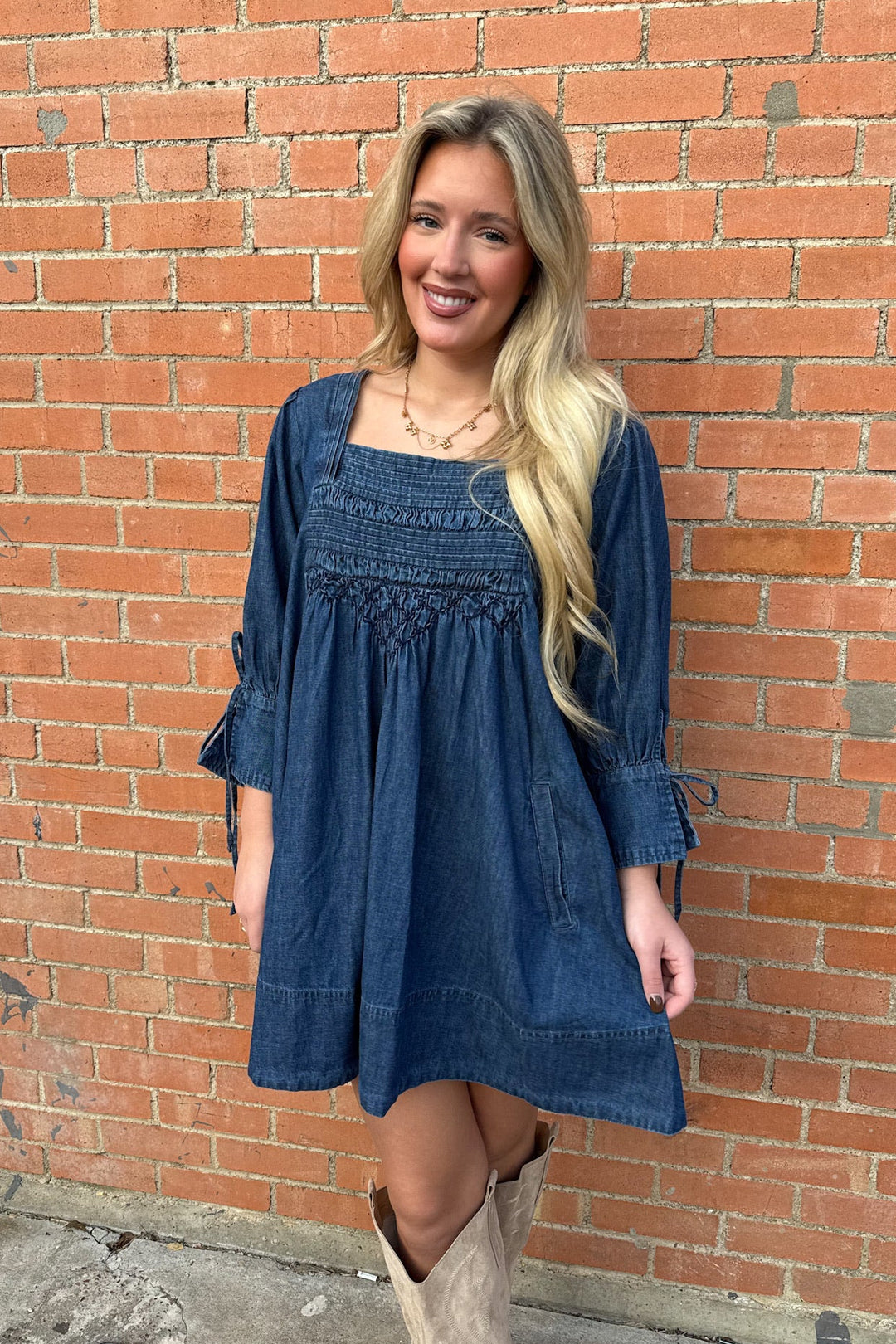 Free People Sonora Denim Mini, Denim Dress, Dresses, Denim, Thanksgiving Styles, Country Concert Outfit, Adeline Boutique, Dallas Boutique, Women's Dresses