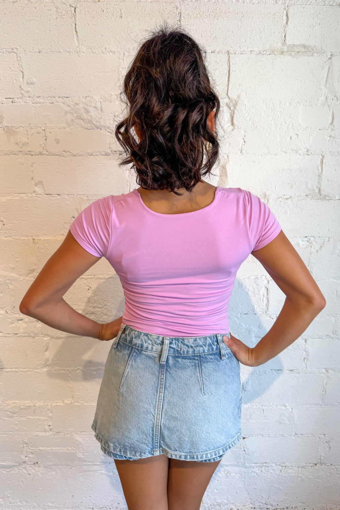 Free People Sunfade Clean Lines Baby Tee, Square Neck Top, Tops, Basic Top, Adeline Boutique, Dallas Boutique
