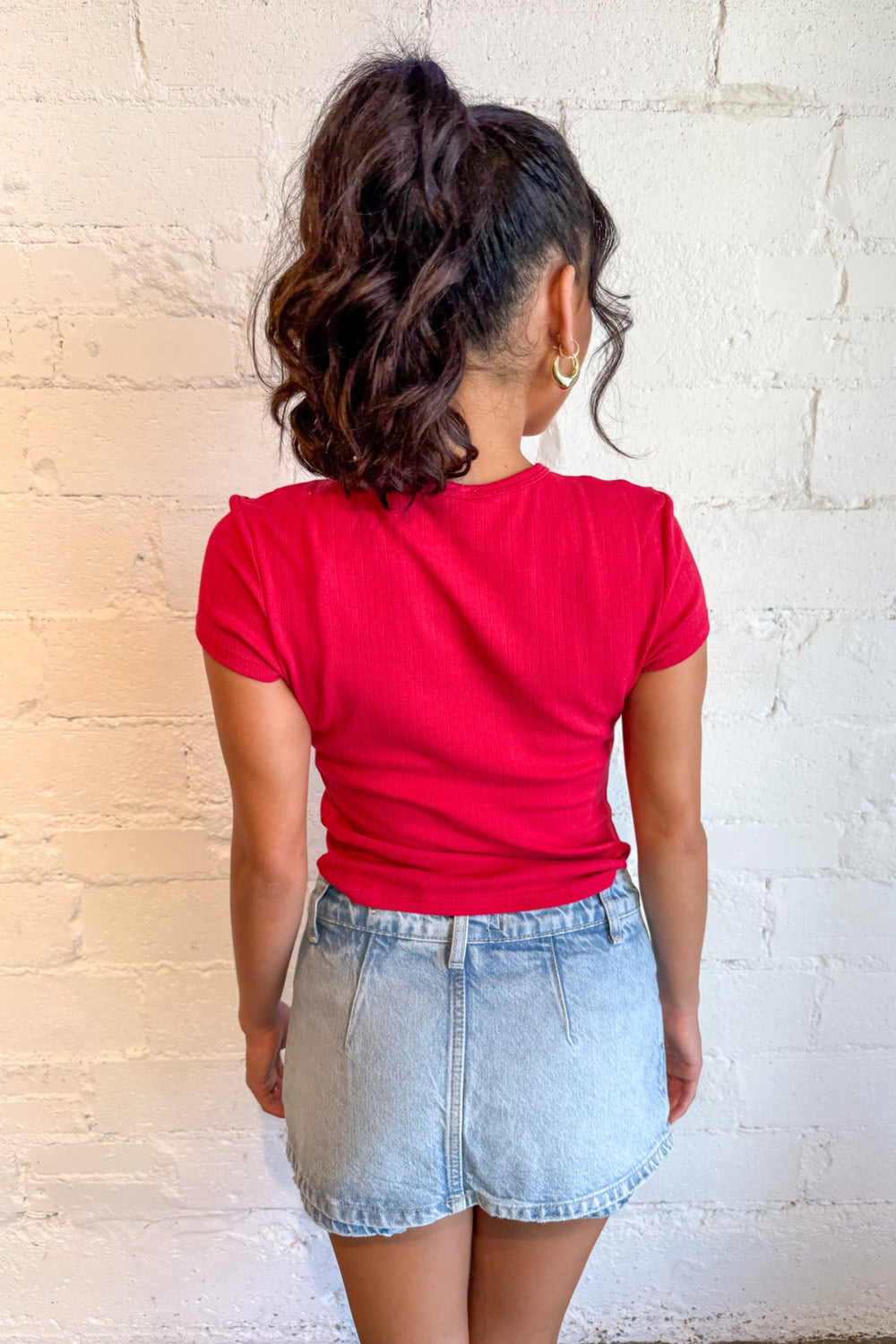 Free People Wait A Minute Baby Tee, Baby Tee, Basic Top, Tops, Tee, Adeline Boutique