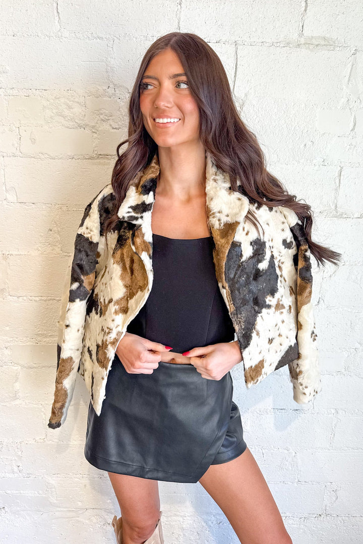 Frost & Found Jacket, Jacket, Cow Print Jacket, Winter Jackets, Coats, Adeline Boutique, Dallas Boutique