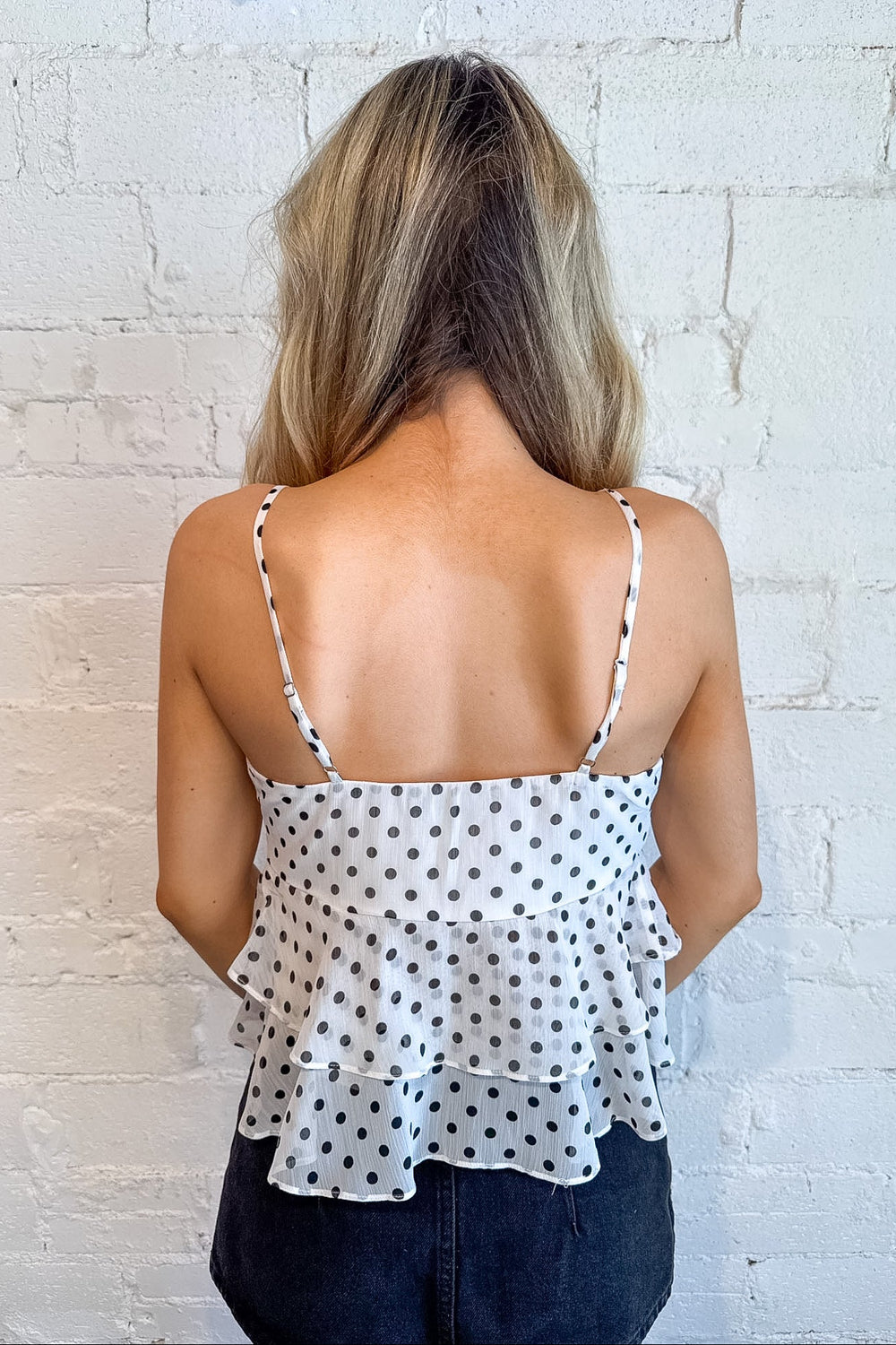 Gemma Top, Polka Dot Tops, Tank Tops, Flowy Tops, Adeline Boutique, Dallas Boutique, Spring and Summer Styles