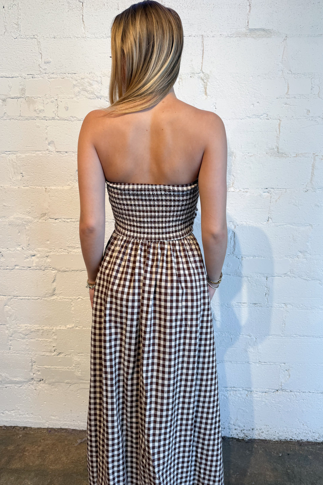 Georgia Gingham Maxi Dress, adeline boutique, dallas boutique, boutique