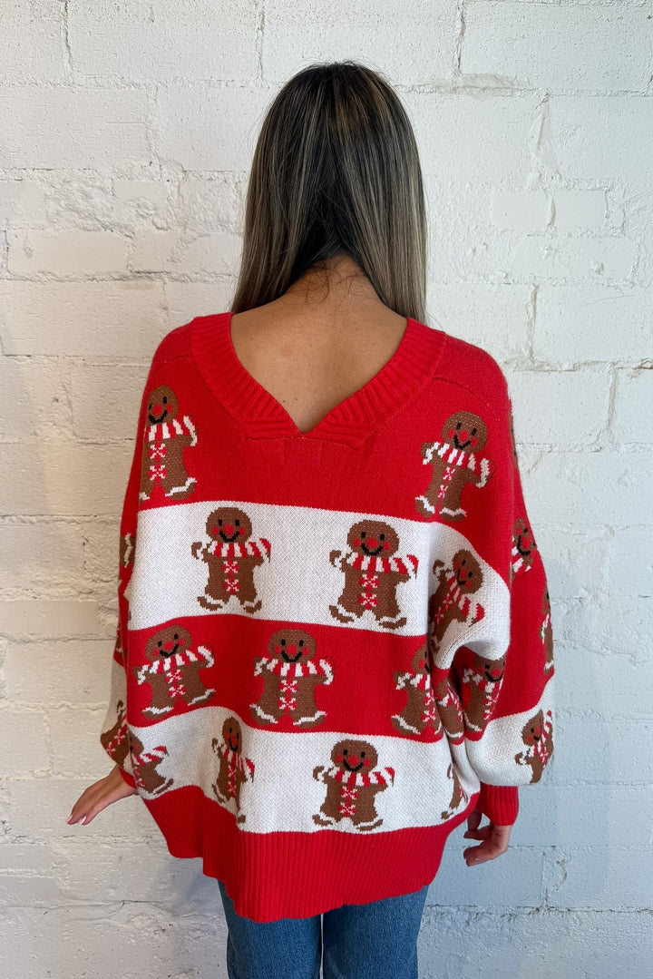 Gingerbread Oversized Cardigan , Christmas Cardigan, Cardigan
