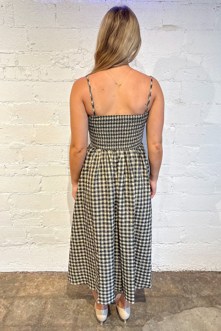 Gingham Grace Midi Dress, Maxi Dress, Dresses, Gingham Dress, Adeline Boutique, Dallas Boutique, Boutique Dresses, Thanksgiving Dress, Women's Clothing Boutique