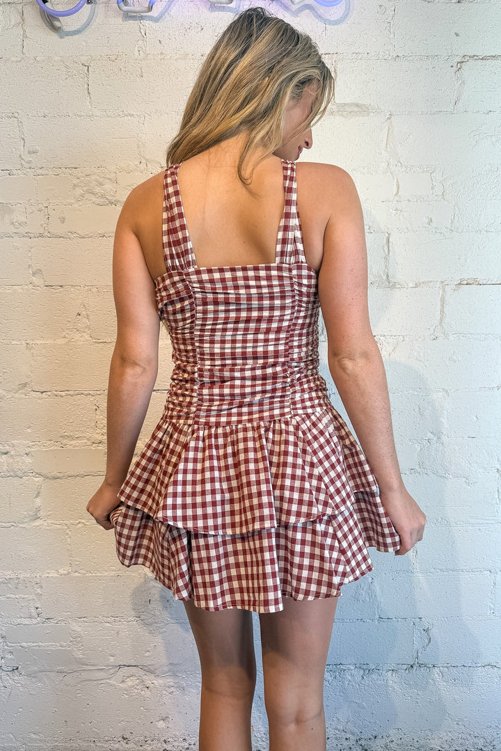 mini gingham dress, #adeline boutique, #boutique
