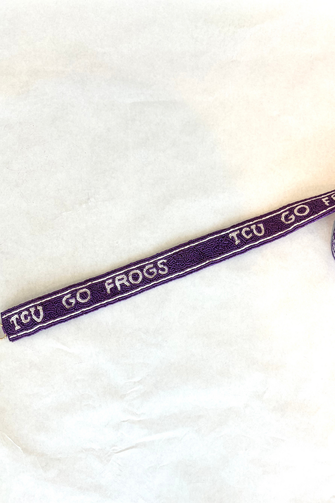 Go Frogs TCU Beaded Strap, adeline boutique, dallas boutique, boutique