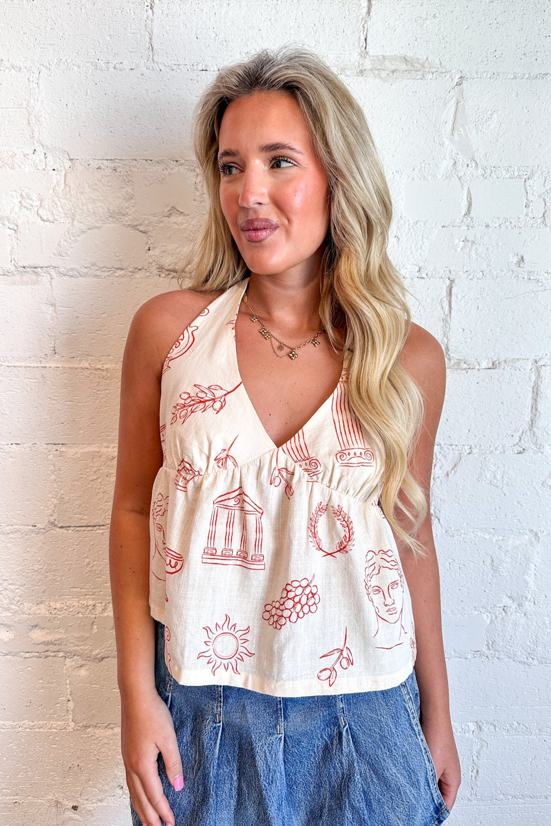 Goddess Mode Halter Top, Halter Top, Adeline Boutique, Dallas Boutique, Spring and Summer Tops 