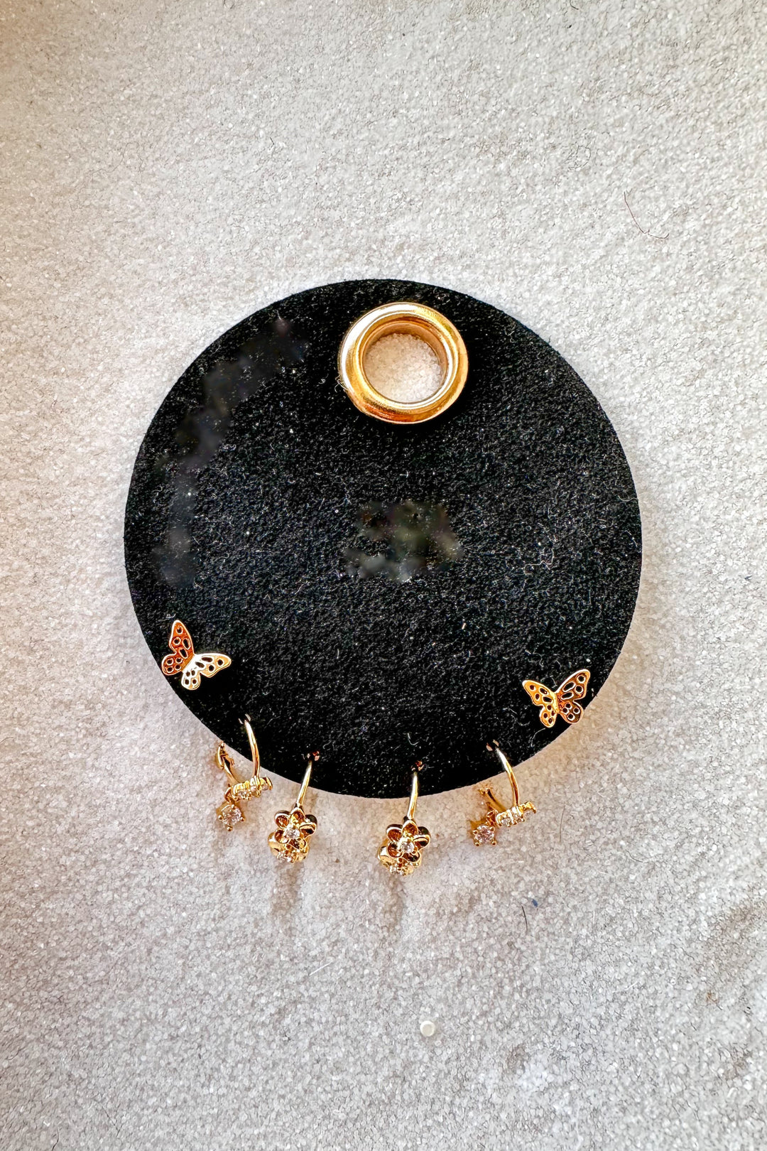 Gold Dipped Butterfly Earring Set, Earring Set, Adeline Boutique, Dallas Boutique, Jewelry 