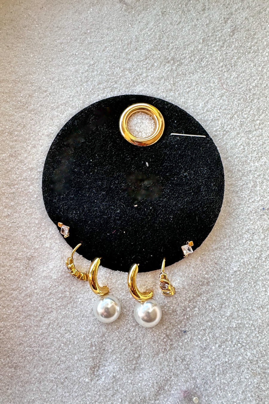 Adeline Clover Pearl Studs-15mm