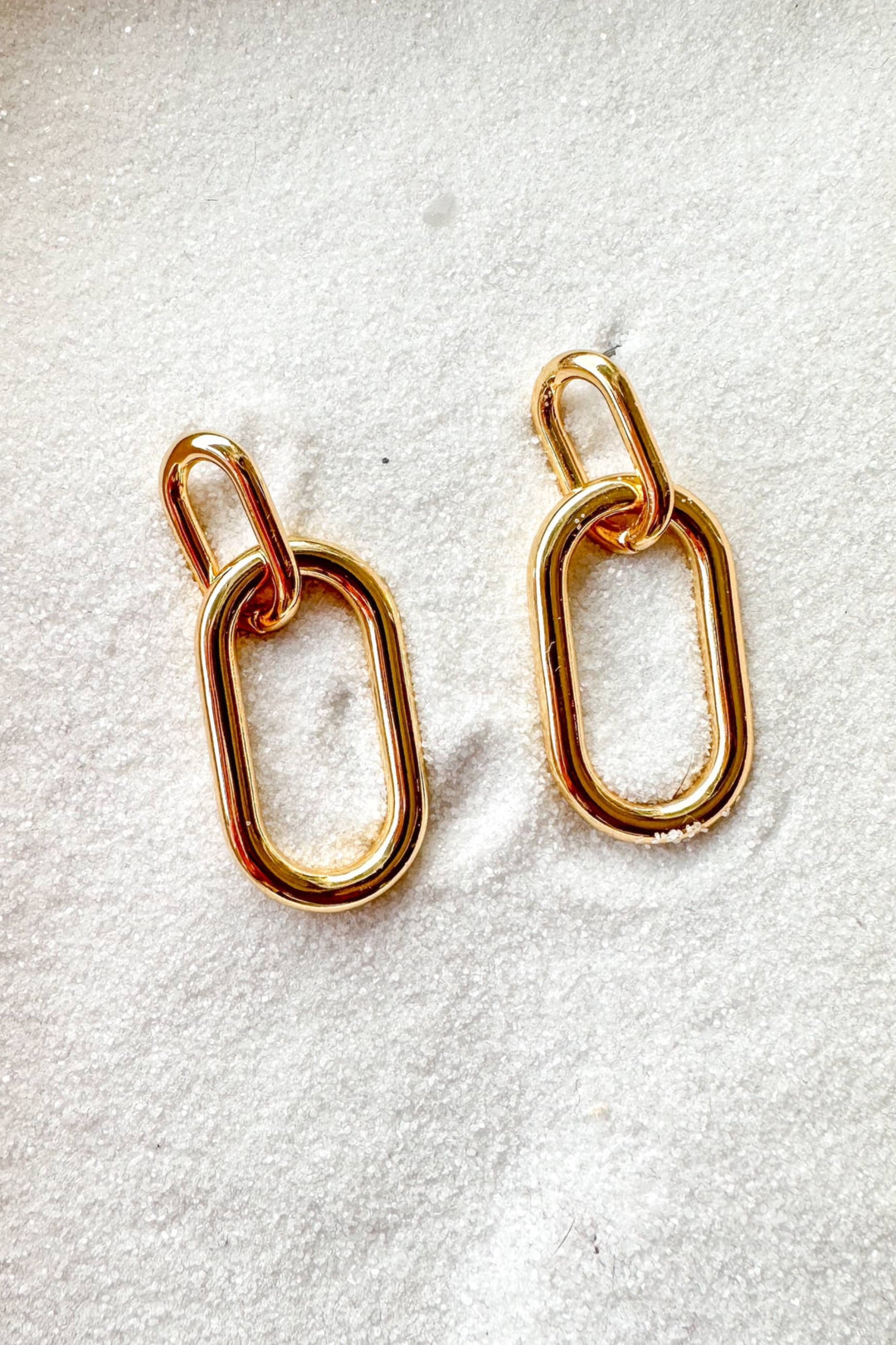 Gold Links Earrings, Earrings, Adeline Boutique, Dallas Boutique, Jewelry
