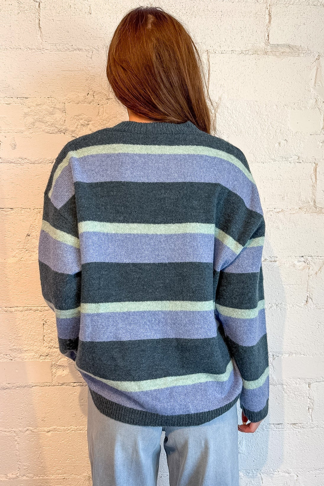 Blue stripe sweater, stripe sweater, dallas boutique, boutique sweater, cute sweater, blue sweater 