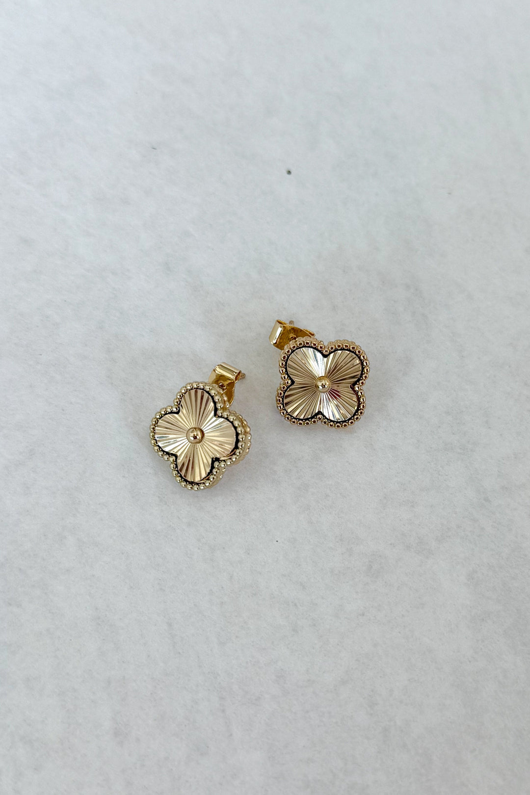 Gorgeous Gold Clover Stud, earring, earrings, jewelry, adeline boutique, dallas boutique, boutique