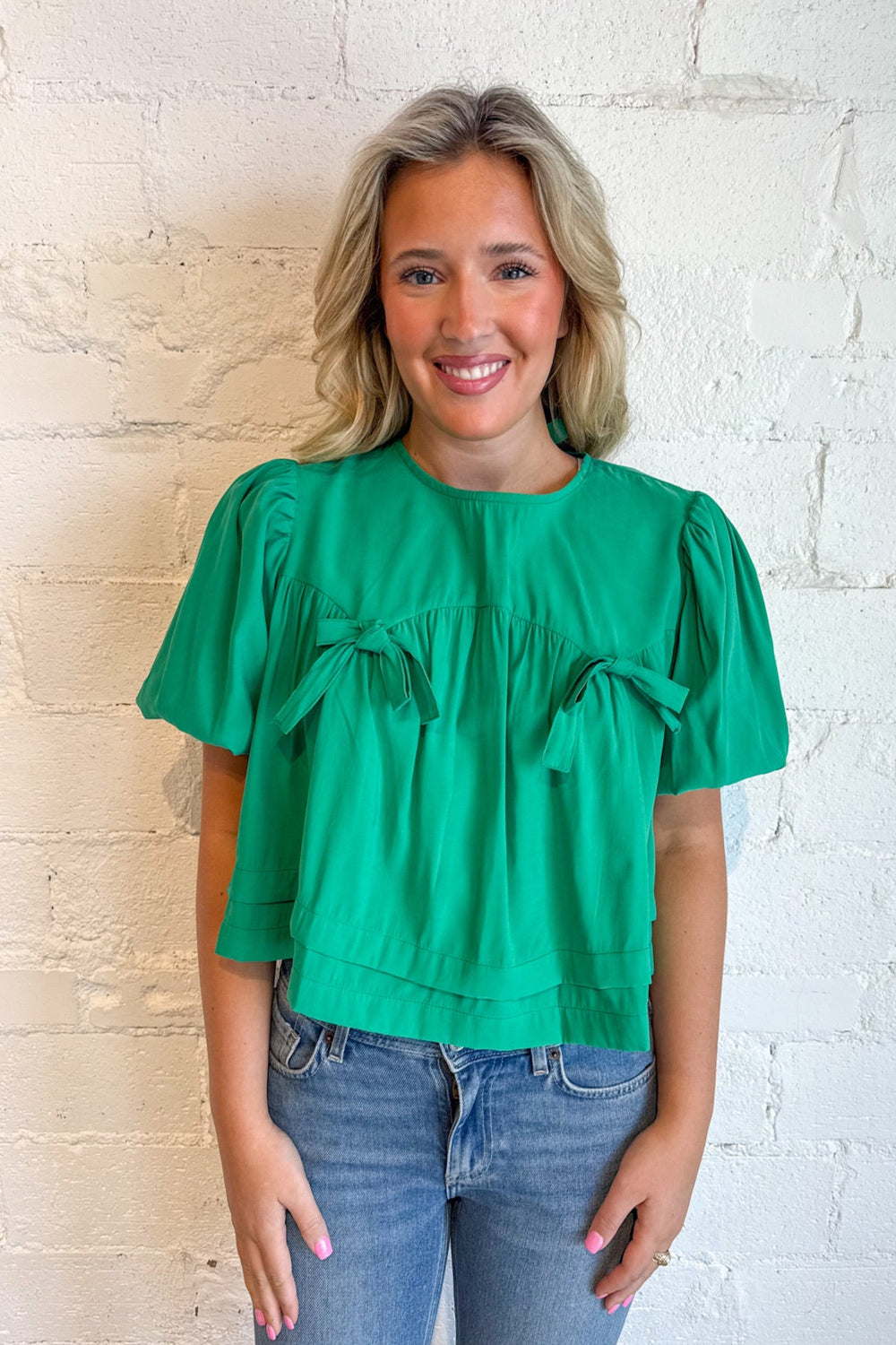 Bow & Tell Top, Bow Top, Game Day Styles, Adeline Boutique, Dallas Boutique, Boutique Clothing, Blouses