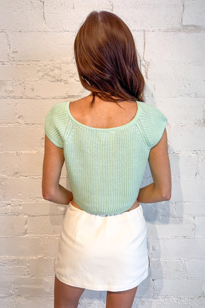 Ophelia Tie Sleeveless Cardigan, Yellow Sweater, Short Sleeve Knit Sweater, Spring Styles, Adeline Boutique, Dallas Boutique