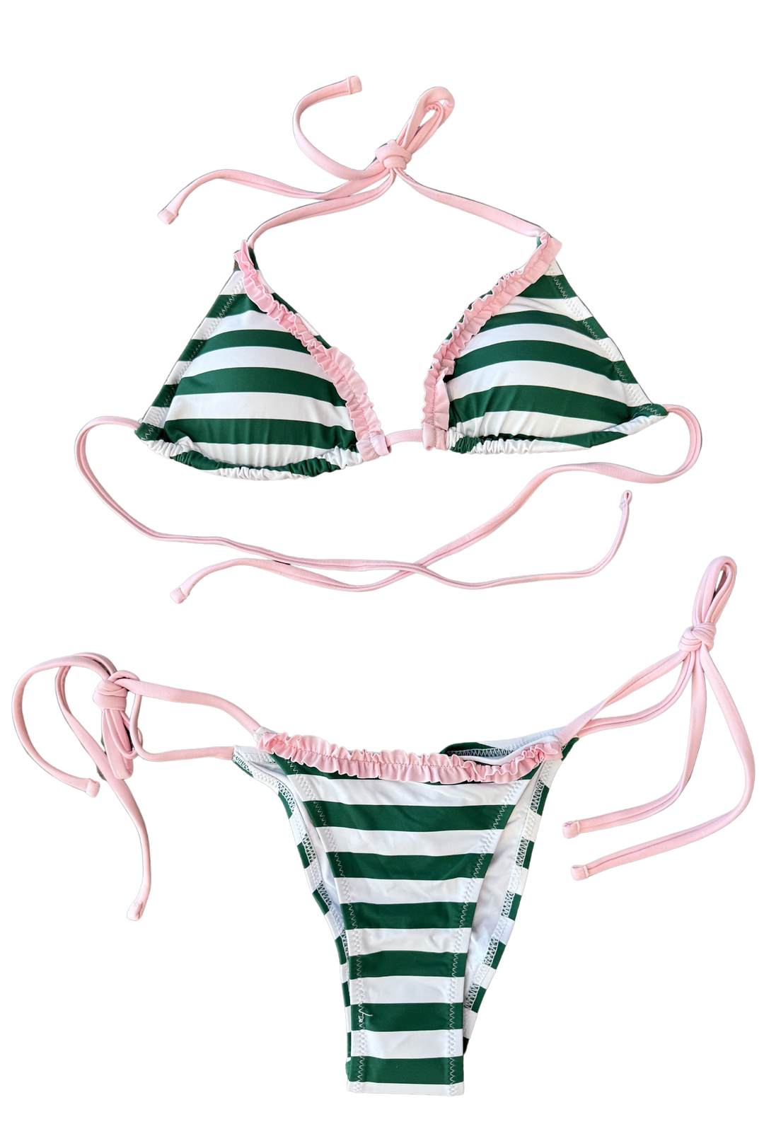 Green Stripe Bikini Top, adeline boutique, dallas boutique, boutique