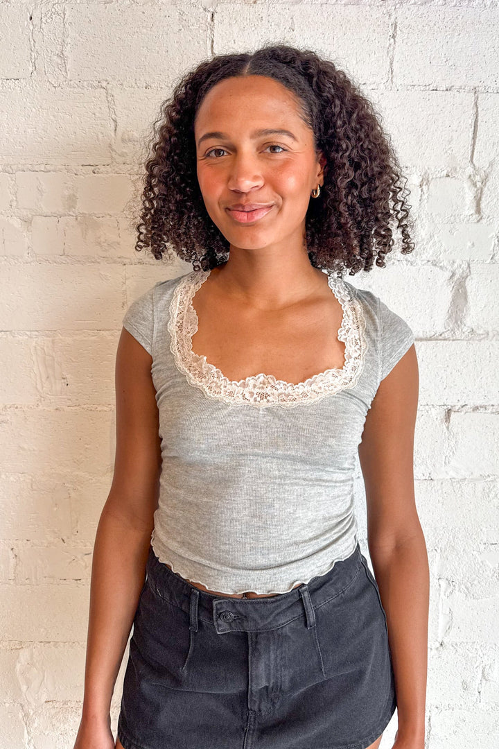 Free People Oh My Darling Tee, Basic Top, Tops, Adeline Boutique, Free People Tops, Butter Yellow Tops, Dallas Boutique, Women's Clothing Boutique