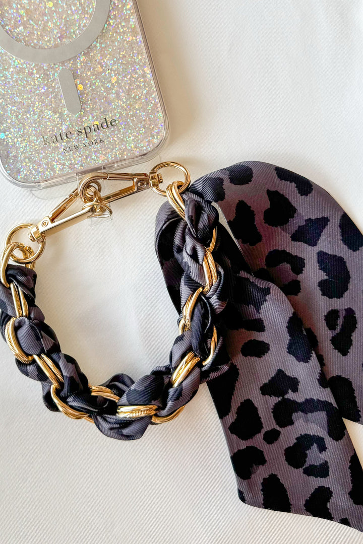 Leopard Scarf Phone/Key Chain, Key Chain, Adeline Boutique, Dallas Boutique, Accessories