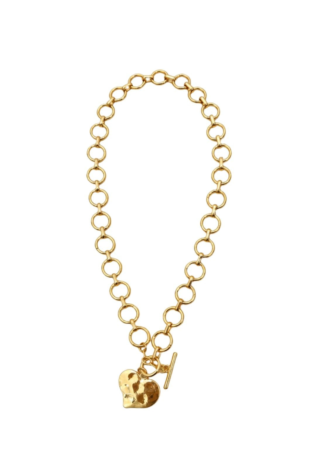 Hammered Heart Necklace 