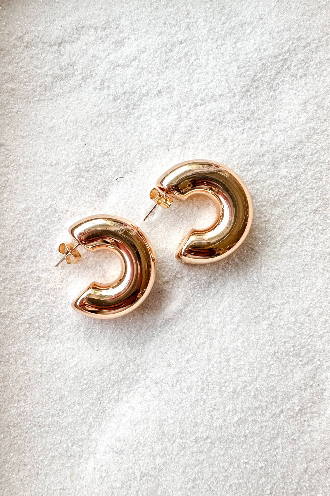 Hannah Hoop 14K Gold Dipped, Hoop Earrings, Earrings, Jewelry, Adeline Boutique, Dallas Boutique, Boutique Jewelry 